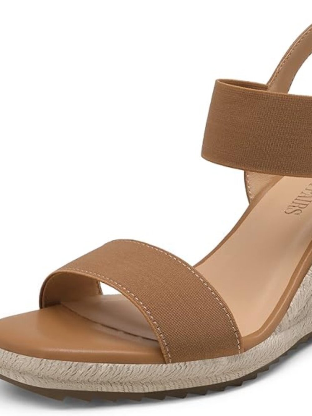 Womens Open Toe Espadrilles Dressy Platform Sandals Slip on Elastic Ankle Strap